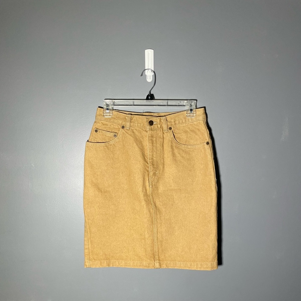 Vintage Calvin Klein Made in The USA Denim Midi Skirt Size 8